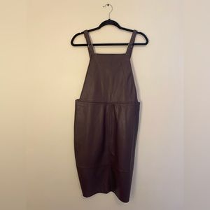 Unique Leather Overall Dress🤎